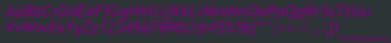 Шрифт Trebuci0 – фиолетовые шрифты на чёрном фоне