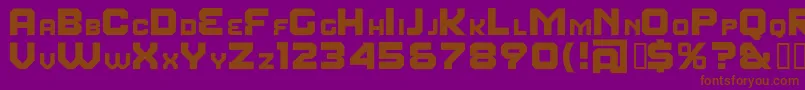 FearFactorSmallcaps Font – Brown Fonts on Purple Background