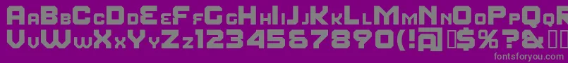 FearFactorSmallcaps Font – Gray Fonts on Purple Background