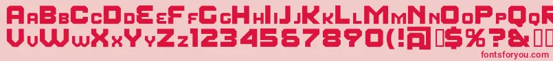 FearFactorSmallcaps Font – Red Fonts on Pink Background