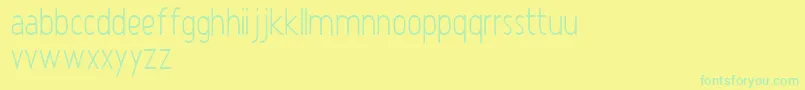 Czcionka Atype1Normal – zielone czcionki na żółtym tle
