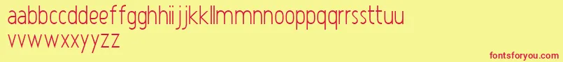 Atype1Normal Font – Red Fonts on Yellow Background