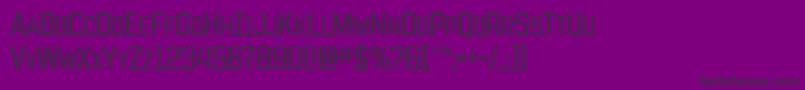 Unitedstencilc-Schriftart – Schwarze Schriften auf violettem Hintergrund