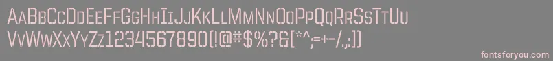 Unitedstencilc Font – Pink Fonts on Gray Background