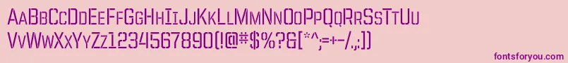 Unitedstencilc Font – Purple Fonts on Pink Background