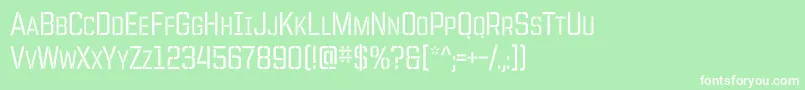 Unitedstencilc Font – White Fonts on Green Background