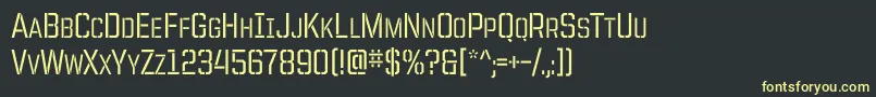 Unitedstencilc Font – Yellow Fonts on Black Background