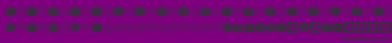 3Dlet-Schriftart – Schwarze Schriften auf violettem Hintergrund