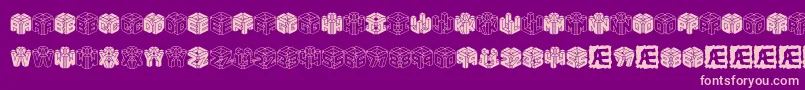 3Dlet Font – Pink Fonts on Purple Background