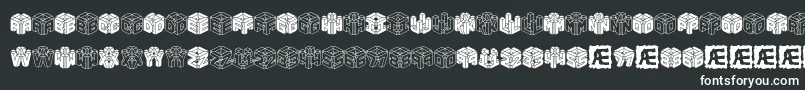 3Dlet-fontti – valkoiset fontit mustalla taustalla