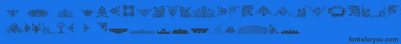 VictorianFreeOrnaments-fontti – mustat fontit sinisellä taustalla