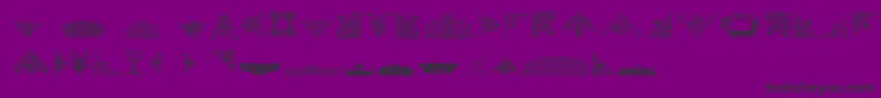 VictorianFreeOrnaments-fontti – mustat fontit violetilla taustalla
