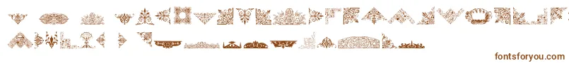VictorianFreeOrnaments-fontti – ruskeat fontit valkoisella taustalla
