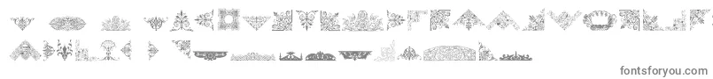 VictorianFreeOrnaments-fontti – harmaat kirjasimet valkoisella taustalla