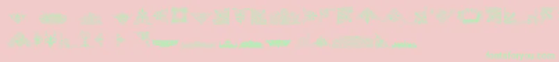 Шрифт VictorianFreeOrnaments – зелёные шрифты на розовом фоне