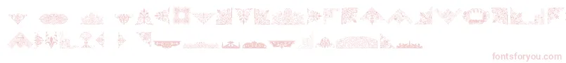 Czcionka VictorianFreeOrnaments – różowe czcionki na białym tle