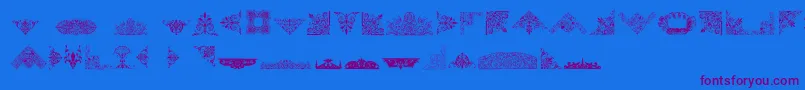 VictorianFreeOrnaments Font – Purple Fonts on Blue Background