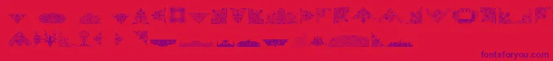 VictorianFreeOrnaments Font – Purple Fonts on Red Background