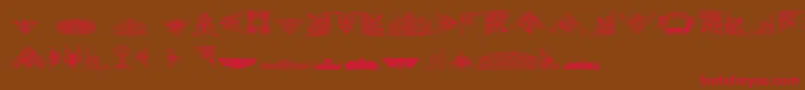 VictorianFreeOrnaments Font – Red Fonts on Brown Background