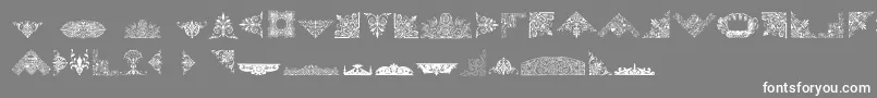 VictorianFreeOrnaments-fontti – valkoiset fontit harmaalla taustalla