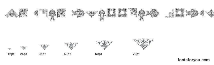 VictorianFreeOrnaments Font Sizes