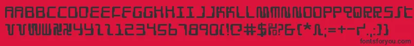 Droidlover Font – Black Fonts on Red Background