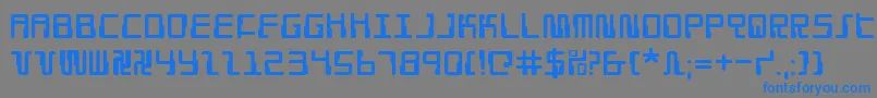 Droidlover Font – Blue Fonts on Gray Background