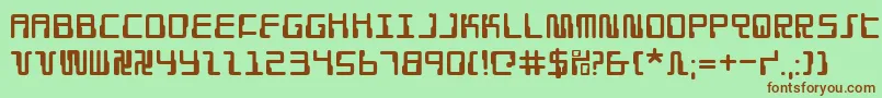 Droidlover Font – Brown Fonts on Green Background