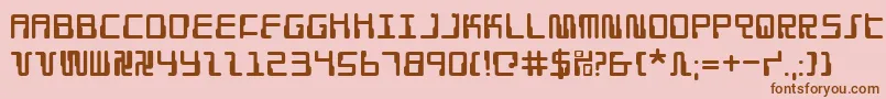 Droidlover Font – Brown Fonts on Pink Background