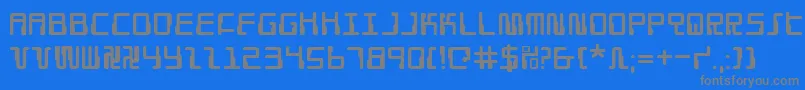 フォントDroidlover – 青い背景に灰色の文字