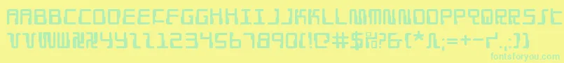 Czcionka Droidlover – zielone czcionki na żółtym tle