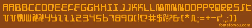 Droidlover Font – Orange Fonts on Brown Background