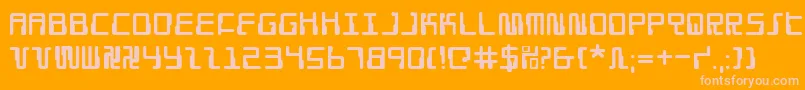 Droidlover Font – Pink Fonts on Orange Background
