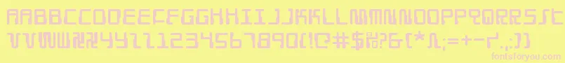 Droidlover Font – Pink Fonts on Yellow Background