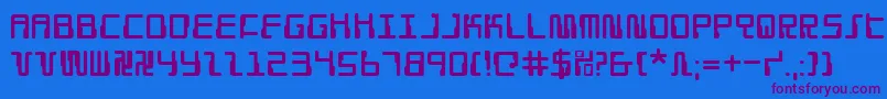 Droidlover Font – Purple Fonts on Blue Background