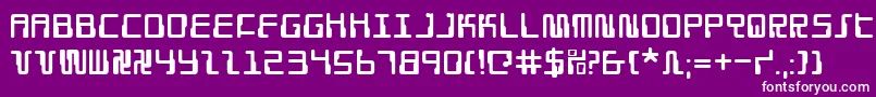 フォントDroidlover – 紫の背景に白い文字