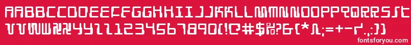 Droidlover Font – White Fonts on Red Background