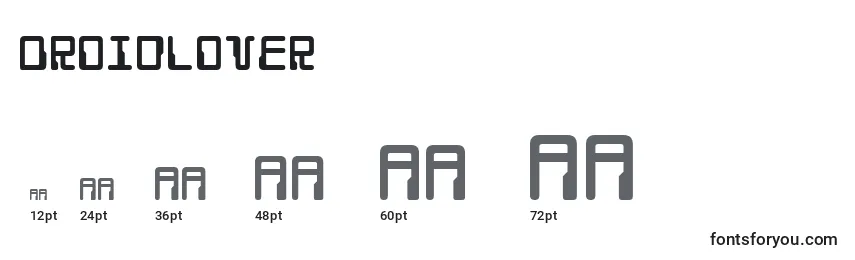 Droidlover Font Sizes