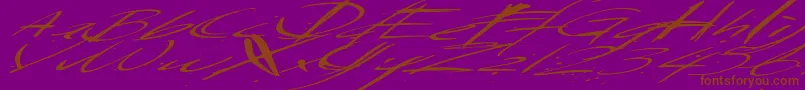 Saturdaysundaymonday Font – Brown Fonts on Purple Background