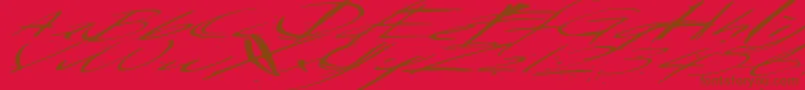 Saturdaysundaymonday Font – Brown Fonts on Red Background