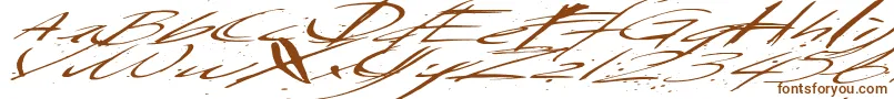 Czcionka Saturdaysundaymonday – brązowe czcionki na białym tle