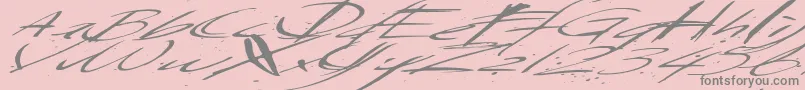 Fonte Saturdaysundaymonday – fontes cinzas em um fundo rosa