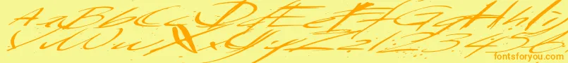 Saturdaysundaymonday Font – Orange Fonts on Yellow Background