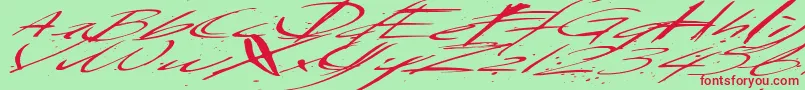 Saturdaysundaymonday Font – Red Fonts on Green Background