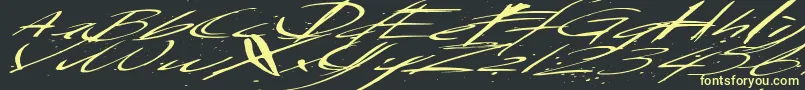 Saturdaysundaymonday Font – Yellow Fonts on Black Background