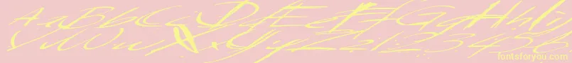 Saturdaysundaymonday Font – Yellow Fonts on Pink Background