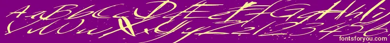 Saturdaysundaymonday Font – Yellow Fonts on Purple Background