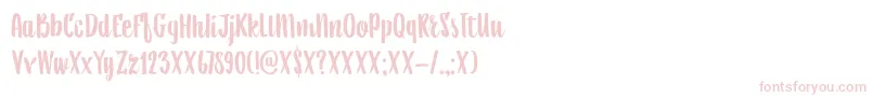 DkAiguille Font – Pink Fonts on White Background