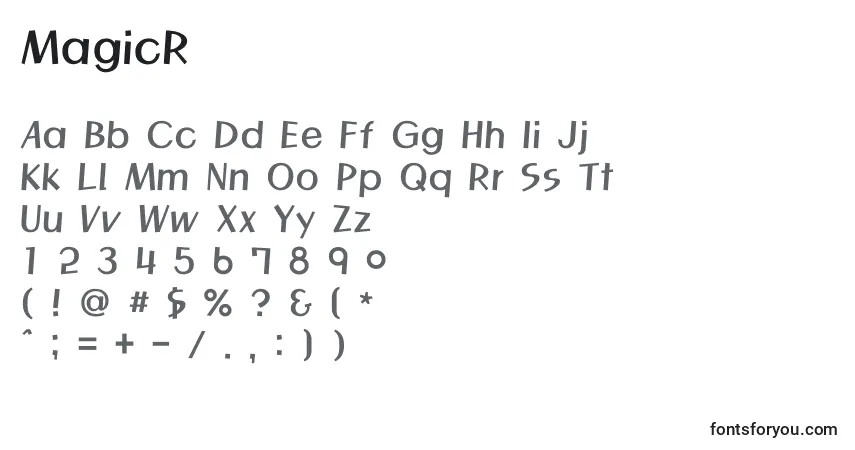 Czcionka MagicR – alfabet, cyfry, specjalne znaki