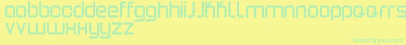Fonte Estro – fontes verdes em um fundo amarelo